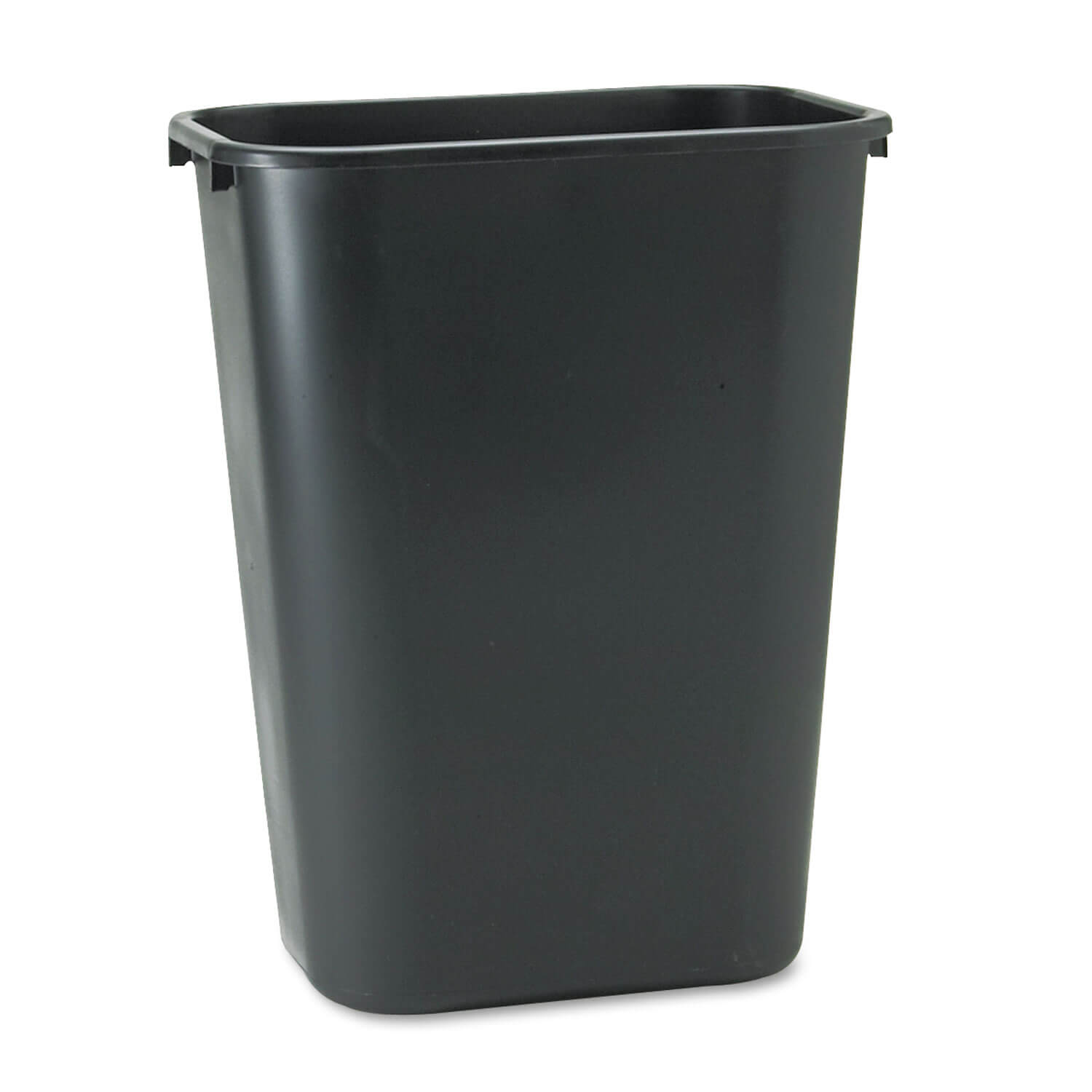 Rubbermaid FG295700 Rectangle LLDPE Deskside Large Wastebasket, 41.25 qt, 19.9 Inch D, Black